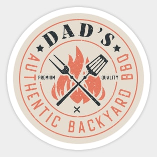 Dads Backyard Premium Quality BBQ | Backyard Pool Party BBQ | Summer | For White Sticker